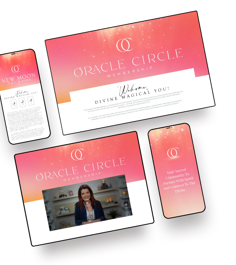 Oracle Circle welcome images on different size screens